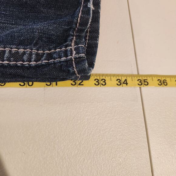 Silver Mens Indigo Medium Wash Gordie Straight Leg Relaxed Fit Jeans Size 34x32 - Picture 12 of 14